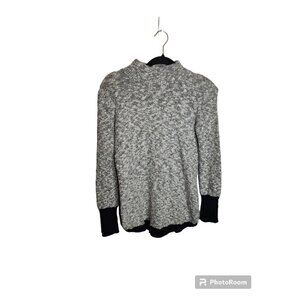 L.L. Bean Signature women's Marled Knit Cotton Two Tone Sweater, XXS